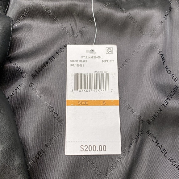 Michael Kors faux leather jacket. Size small, new with tags. - Picture 7 of 13